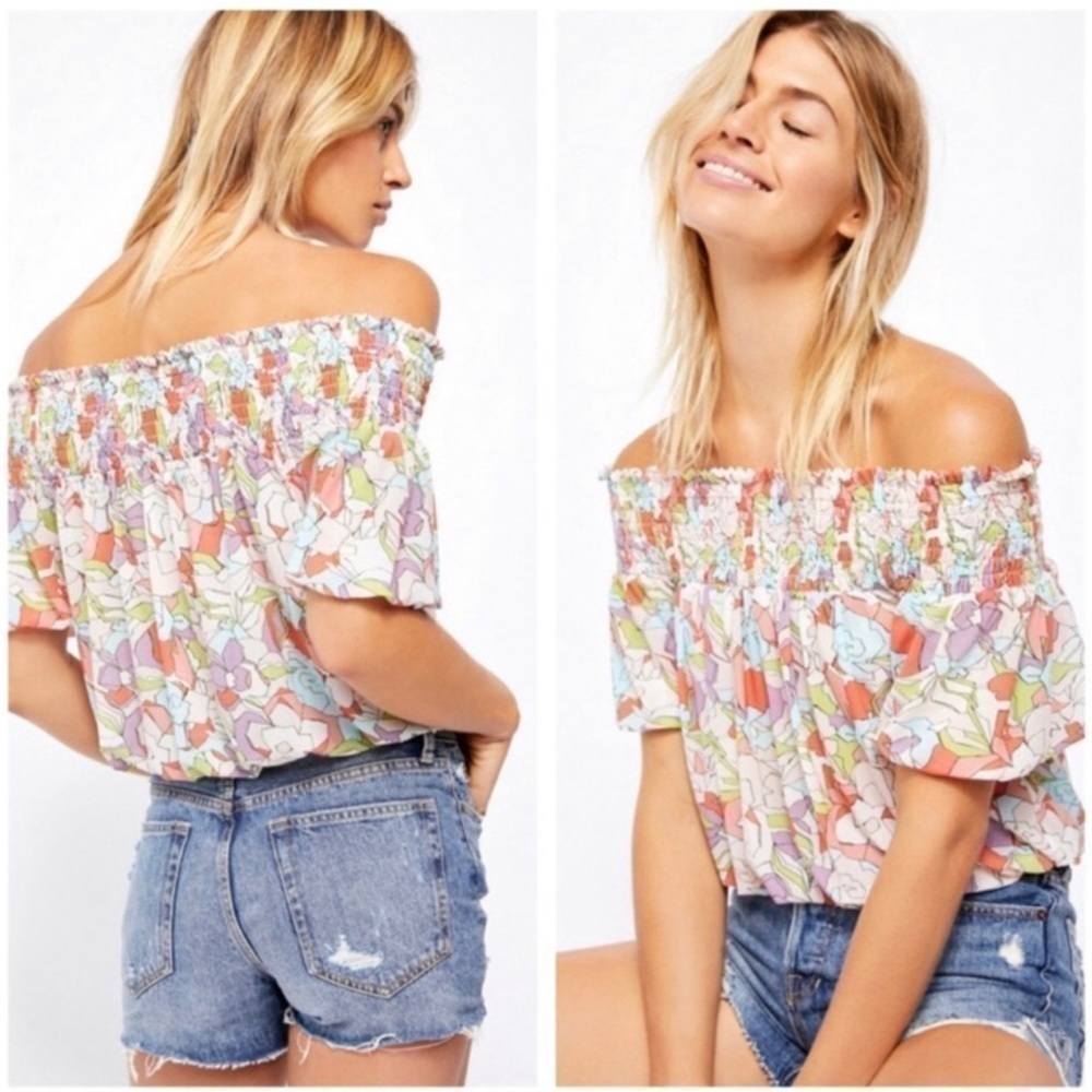 🌷HP Free People Technicolor Bubble Top - Picture 2 of 6